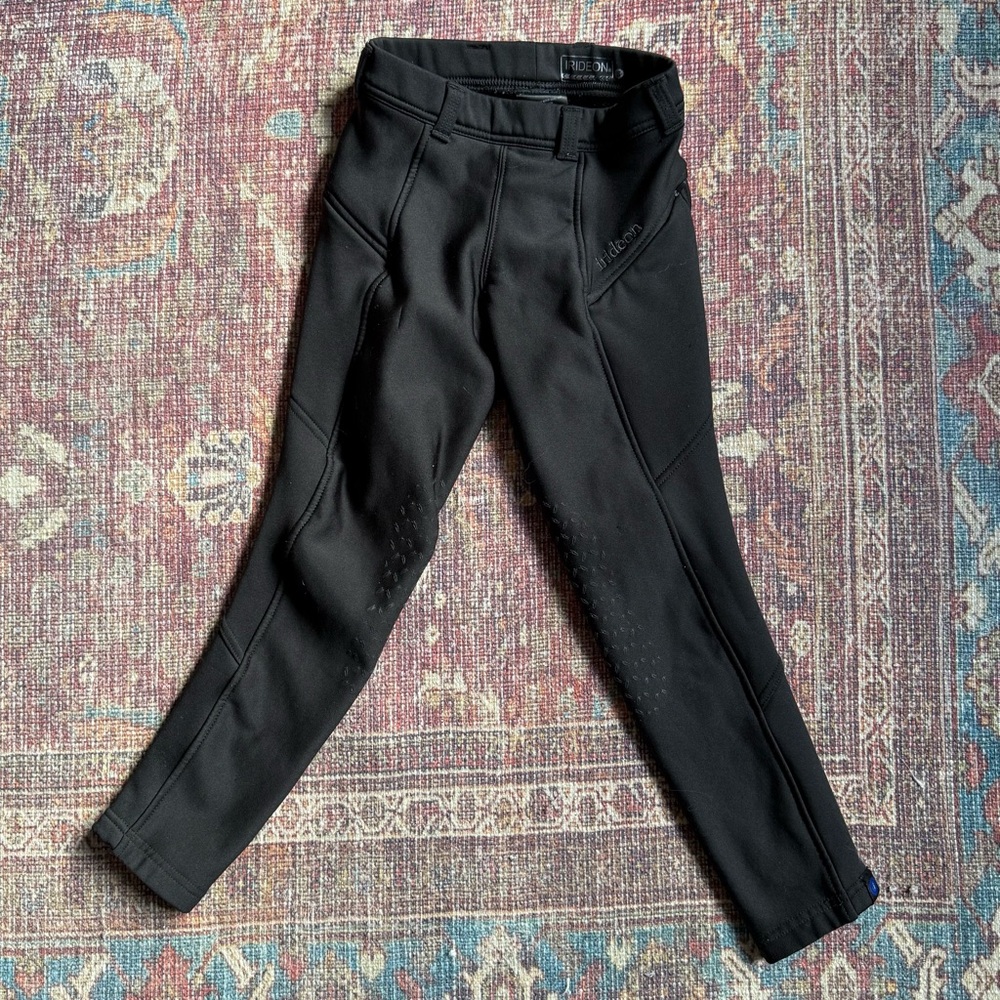 Irideon Small Kids Black Riding Pants Breeches fleece lined